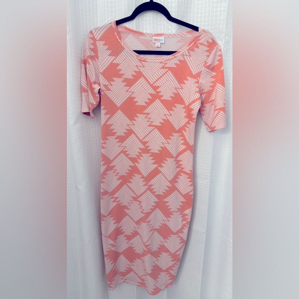 Pink Geometric Pattern Dress